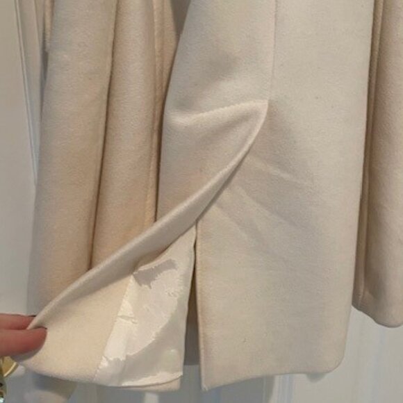 Michael Kors Ivory (Winter White) Belted Wool Coat – Sz 2 - Picture 7 of 14